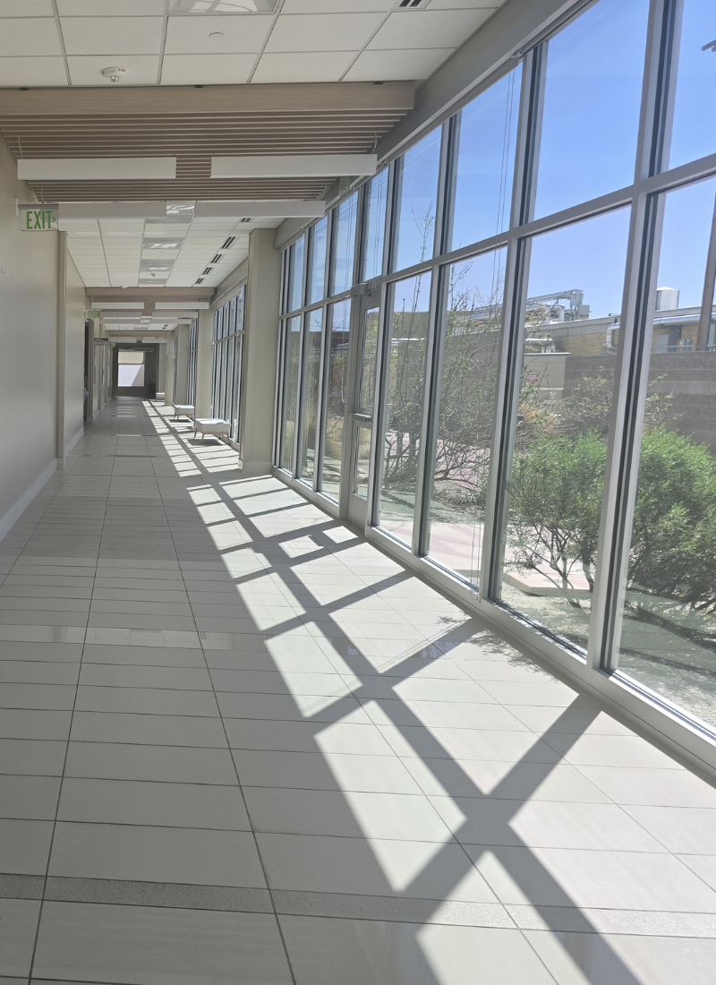 Image of a hallway for outpatient check-in Sierra Vista