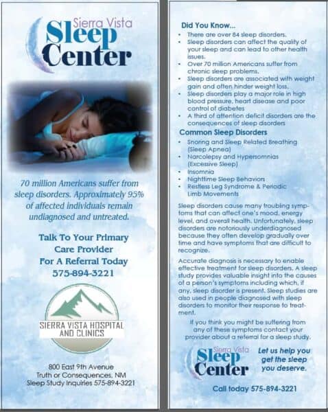Sierra Vista Hospital Sleep Center now offers Sleep Studies