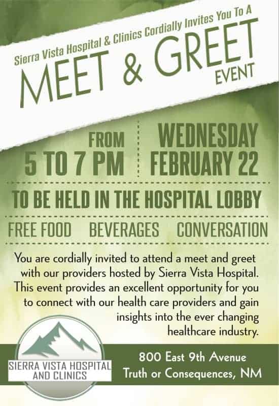 Hospital Meet & Greet, February 17 2023 from 5-7pm